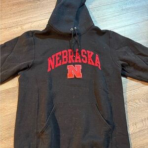 Nebraska Black Hoodie Sweater